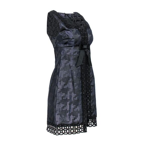 Anna Sui for Target Navy Blue Black Eyelet Sleeveless Cocktail Dress Size 10 - Picture 3 of 10